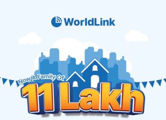 वर्डलिङ्कको नेट ११ लाख घरमा पुग्यो